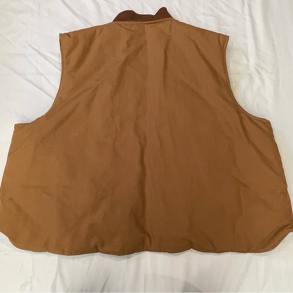 Carhartt Brown Duck Canvas Quilted Vest VO1-BRN Arctic Lined Workwear Size 5XL - Picture 5 of 15